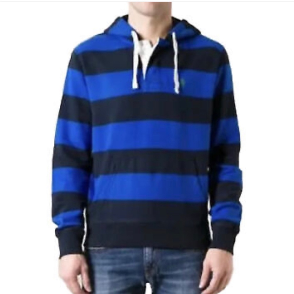 Polo Ralph Lauren Men’s Vintage Rugby Hooded Pullover Size Medium